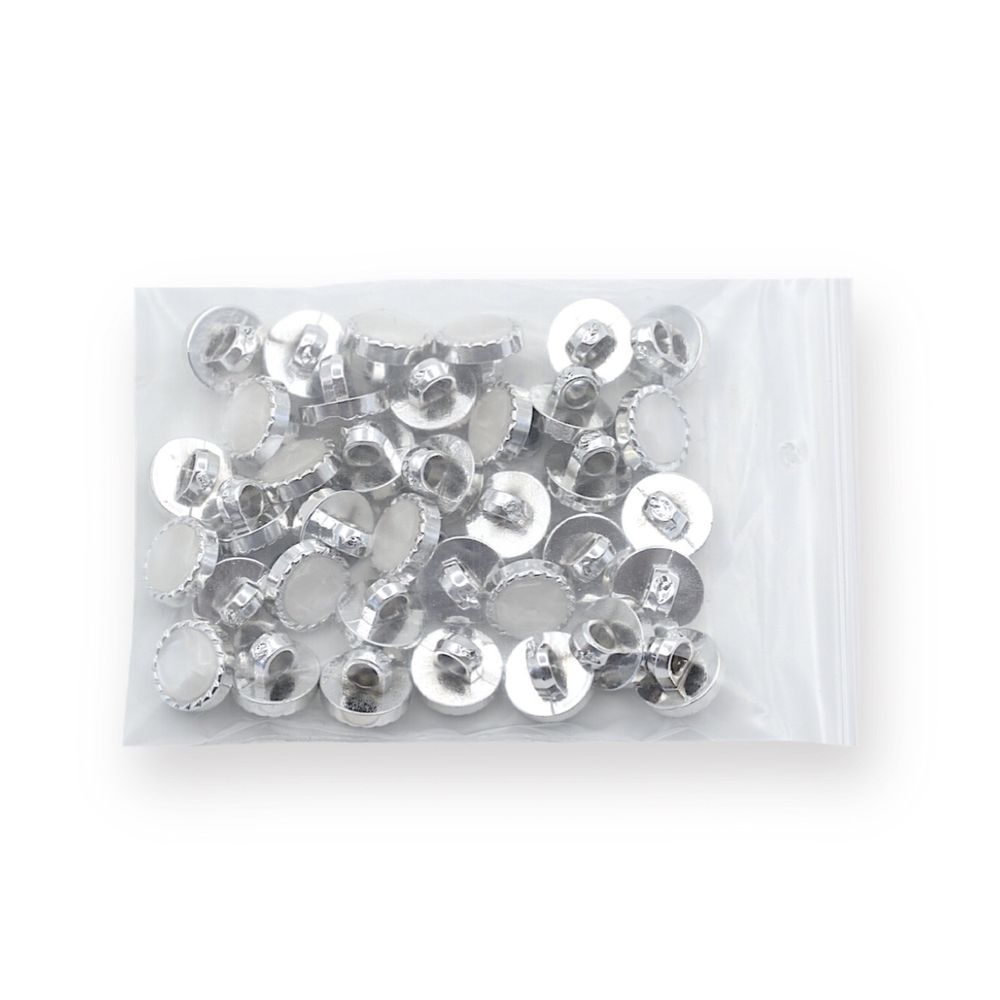 Пуговицы на ножке 16L=10 мм, (Silver (серебристый)), 36 шт