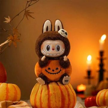 Мягкая игрушка монстрик Лабубу тыква Хэллоуин, 15 см
