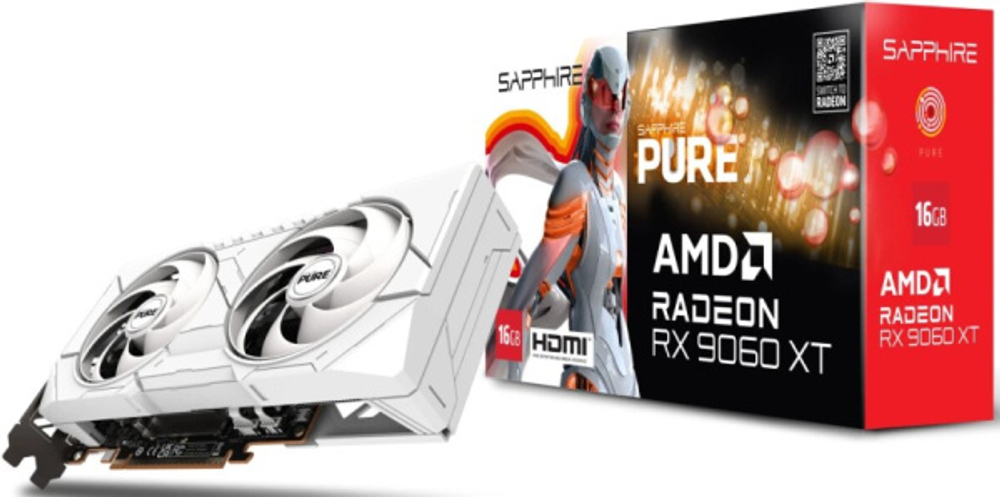 Видеокарта Sapphire Radeon RX 9060 XT PURE (11350-02-20G)