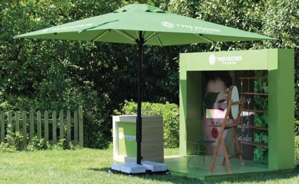 Зонт профессиональный 3х4 м Theumbrela Semsiye Evi Lux Telescopic, бежевый