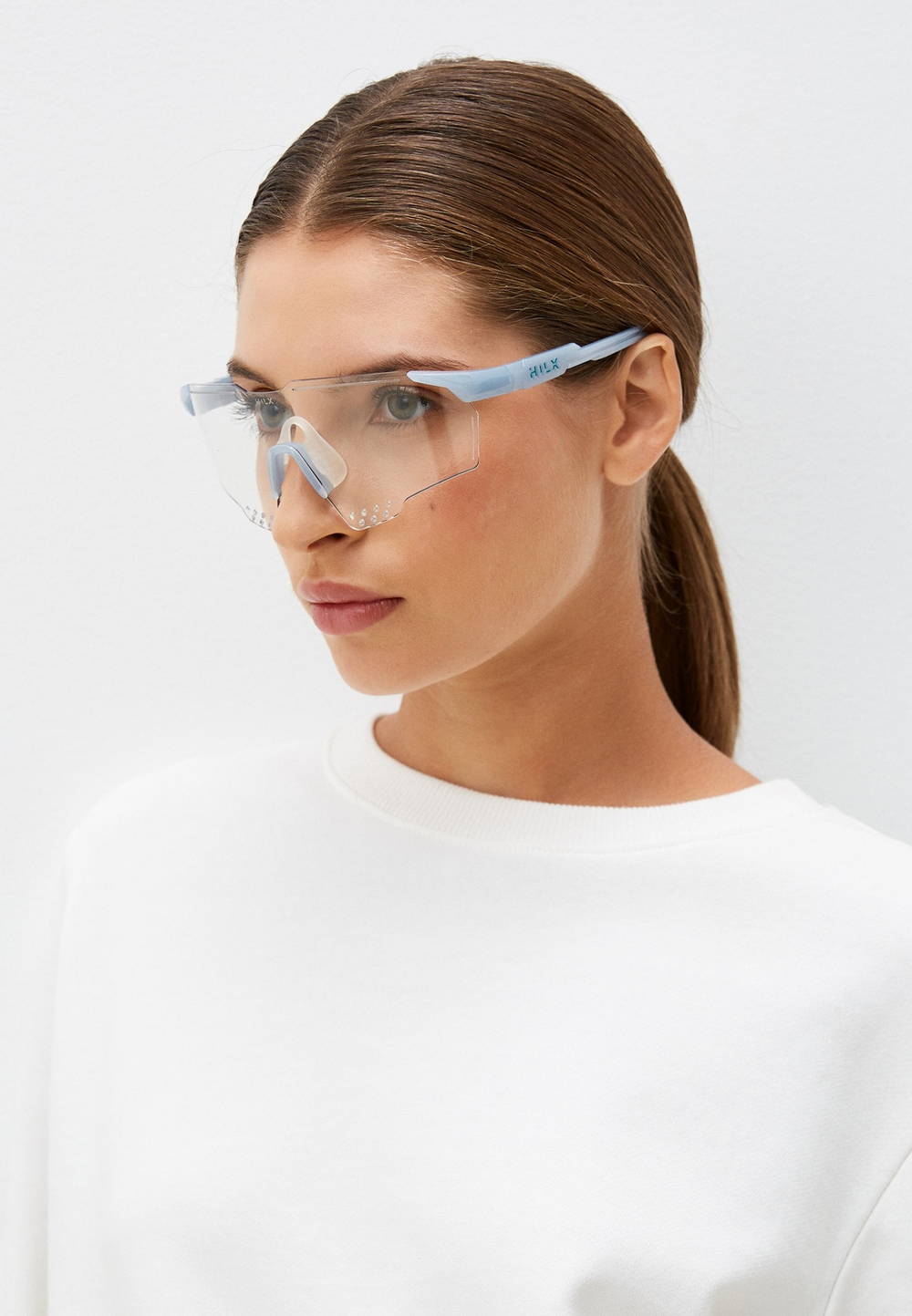 Спортивные очки HILX Gladiator (L) / Shiny Crystal Milky Light Grey / Photochromic Lens