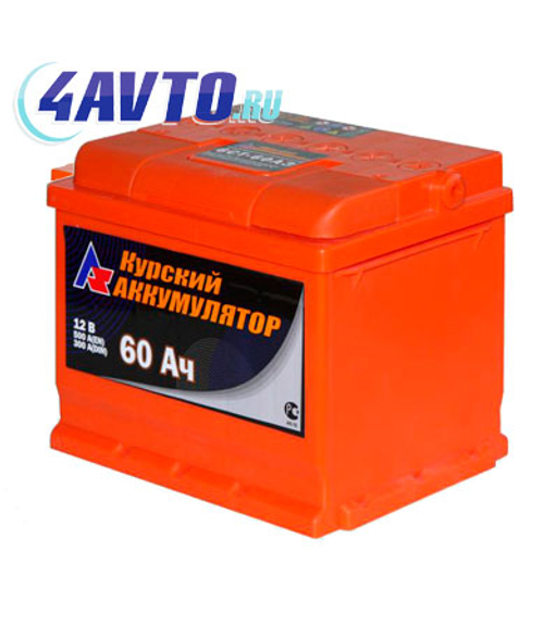 Купить Аккумулятор 6СТ-60 А.ч., о.п., R+, КУРСКИЙ АККУМУЛЯТОР