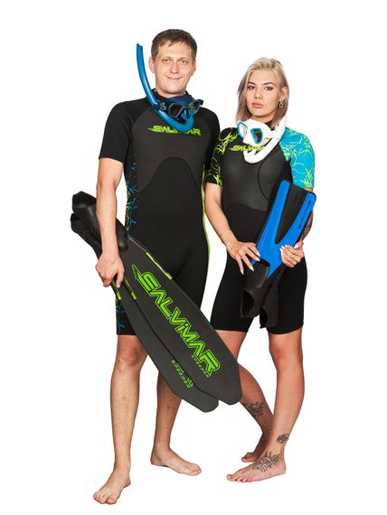 Короткий мужской гидрокостюм для серфинга Salvimar Garda Splashy Short men 3 мм