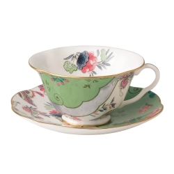 Wedgwood Чайная чашка с блюдцем Бабочка зеленая 180 мл EAN 091574178745