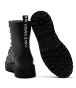 Кожаные высокие сапоги Versace Jeans Couture - черный(75YA3S39ZP237)