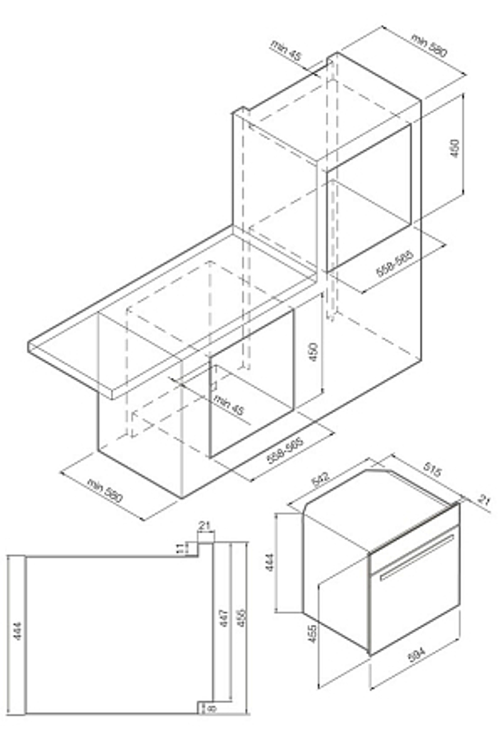 Встраиваемая микроволновая печь Graude MWG 45.0 E