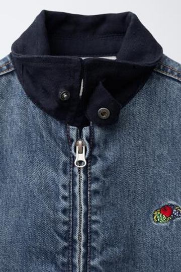 ZARA - FRUIT OF THE LOOM™ ДЖИНСОВАЯ КУРТКА С ВЫШИВКОЙ, СИНИЙ