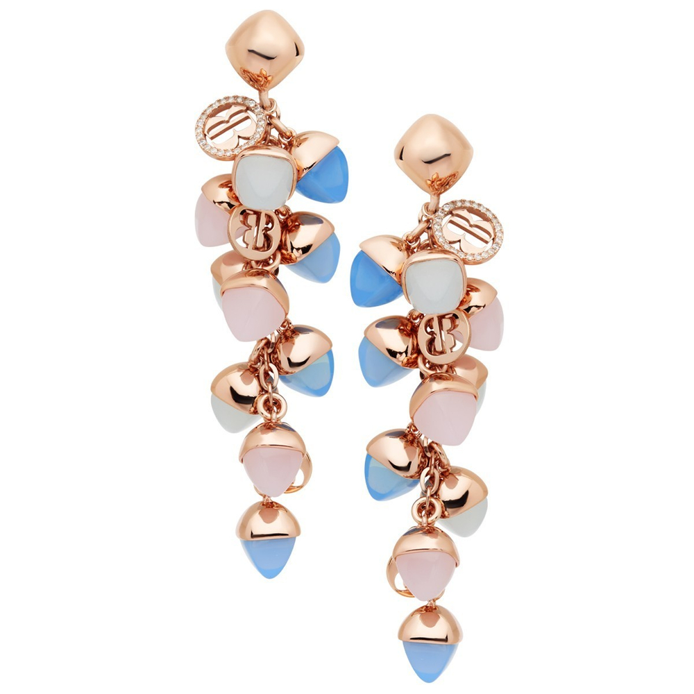 Серьги Boccadamo Caleida Blue-Rose XOR534RC BL/R/RG с кристаллами Swarovski