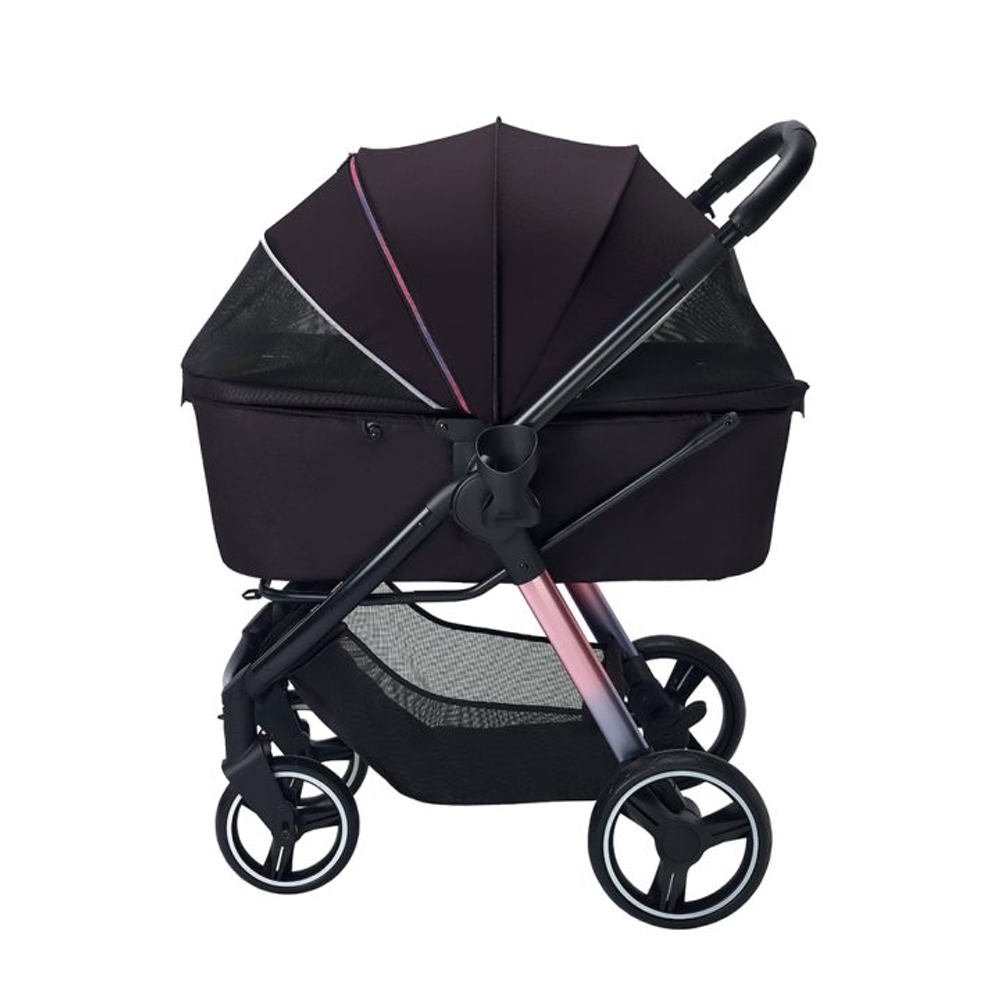 Коляска для собак/животных Retro Luxe Pet Stroller, Medium 4-Wheel Luxury Dog-Cat Stroller with Two Openings, Foldable Pet Pram