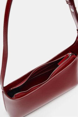 ZARA АСИММЕТРИЧНАЯ СУМКА, КРАСНЫЙ