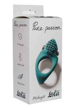 Эрекционное виброкольцо Pure Passion  Midnight Green
