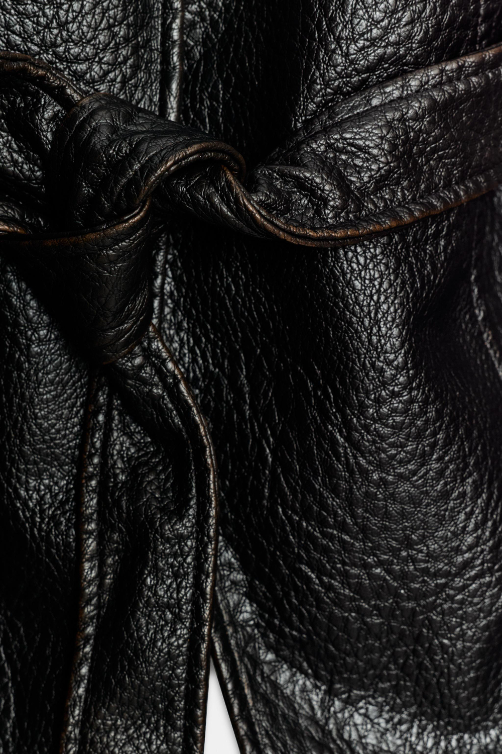 КУРТКА ИЗ ИСКУССТВЕННОЙ КОЖИ С ПОЯСОМ — ZW COLLECTION — ZARA