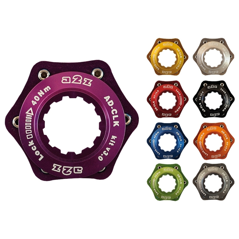 Адаптер A2Z Center Lock - 6 болтов, замок 15/20мм, красный