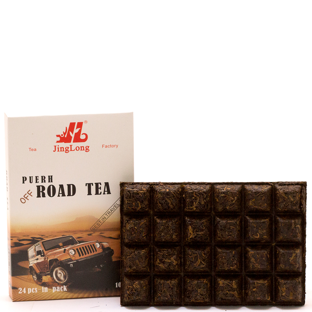 1032к Чай прессованный черный Пуэр Шу "Цзинлун, Road Tea" чай 24 ча чжуань, 100гр
