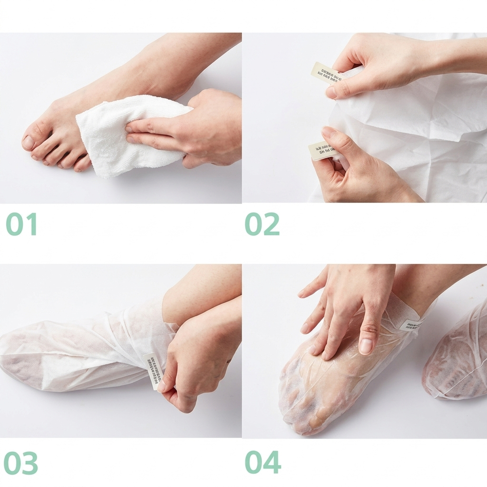 Увлажняющая маска-носочки для ног BeauuGreen Beauty 153 Diamond Foot Mask, 1пара