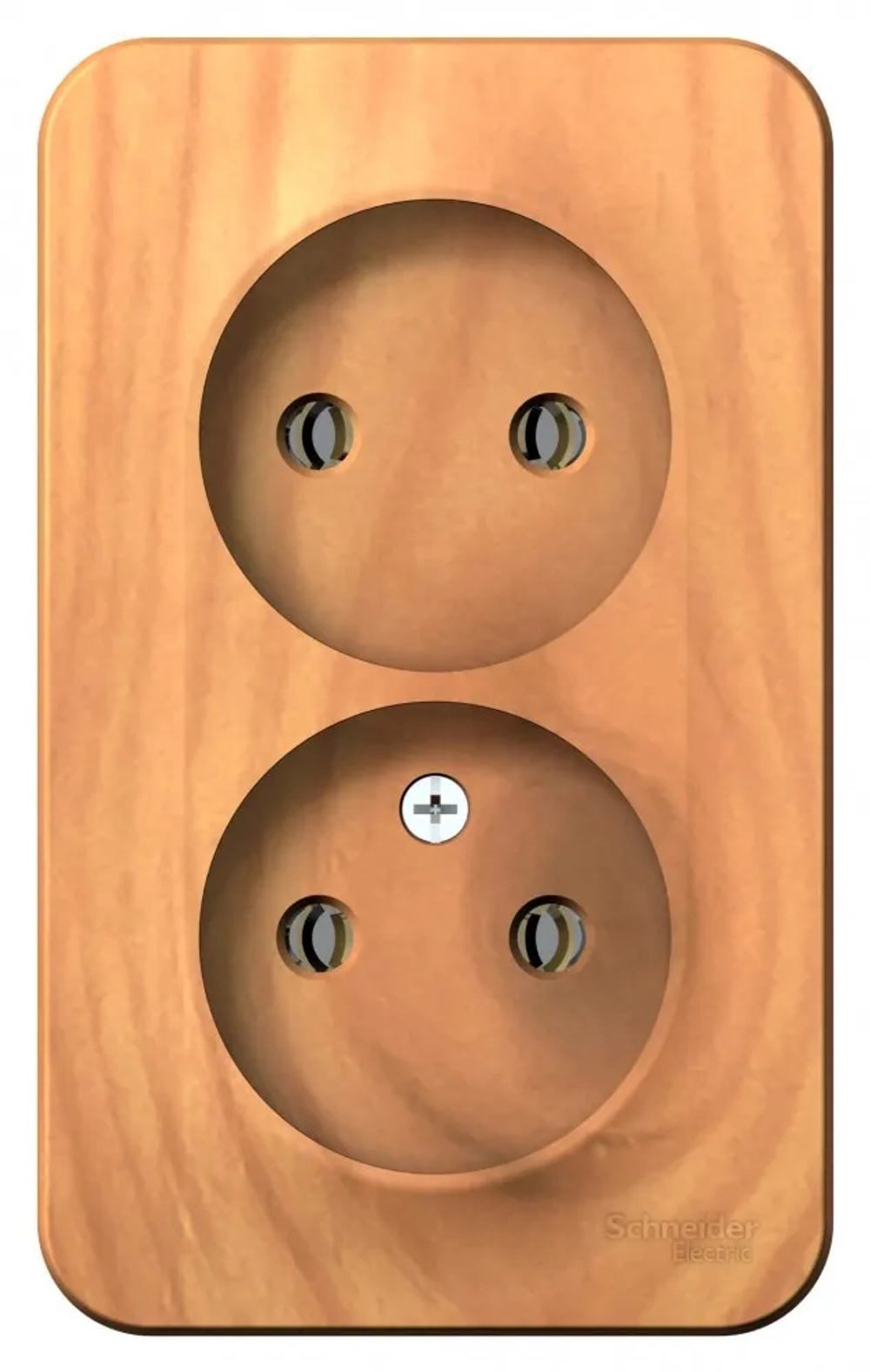 BLANCA О/У РОЗЕТКА двойная без заземления без шторок, 16А, 250В, ЯСЕНЬ