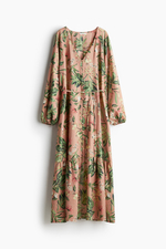 Креповое платье с поясом - H&M
