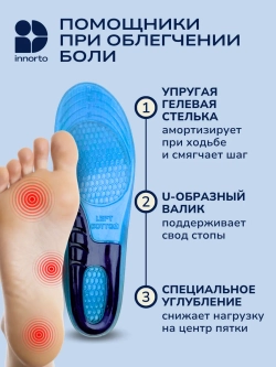Стельки ортопедические для обуви при пяточной шпоре
