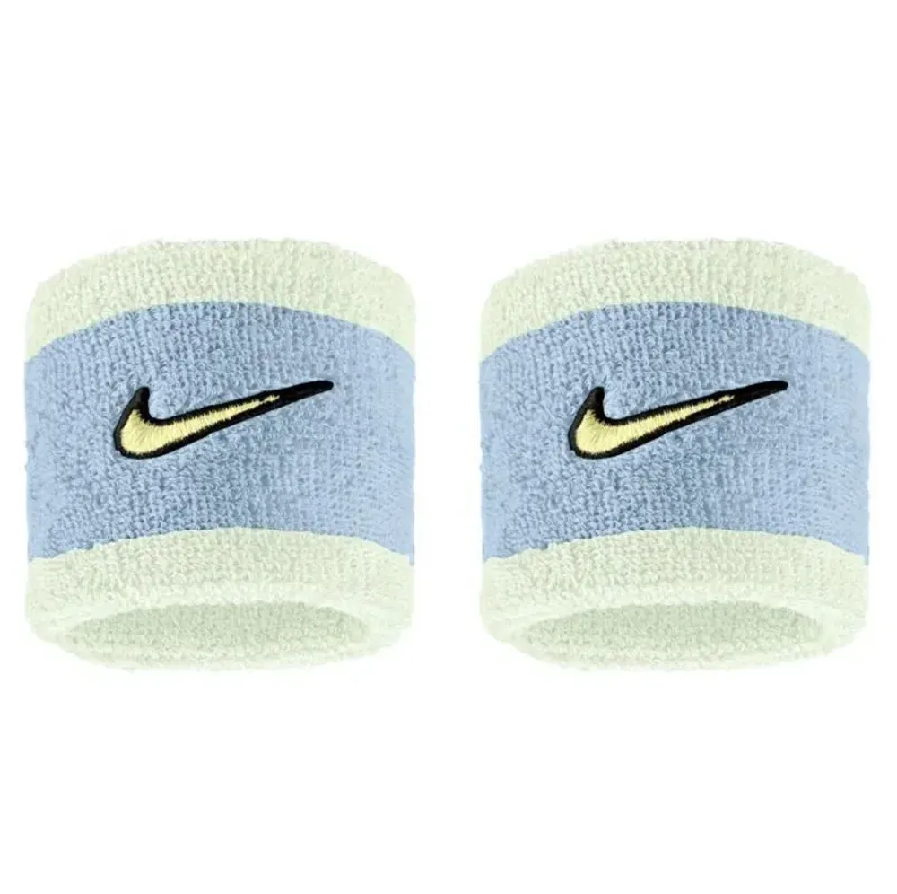 Напульсник теннисный Nike Swoosh Classic 2P - cream/sky blue