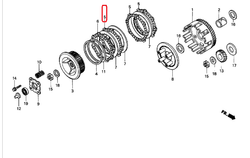 22201-KBW-900. DISK, CLUTCH FRICTION. HONDA