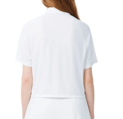 Женское теннисное поло Lacoste Ultra Dry UV Protect Sport - white