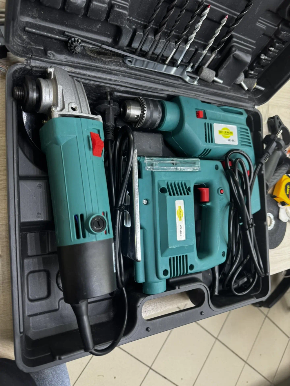Набор инструментов Болгарка Дрель Лобзик wellerman wl883