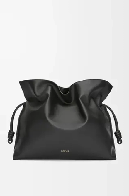 Loewe Сумка-клатч XL Flamenco из телячьей кожи наппа, черный