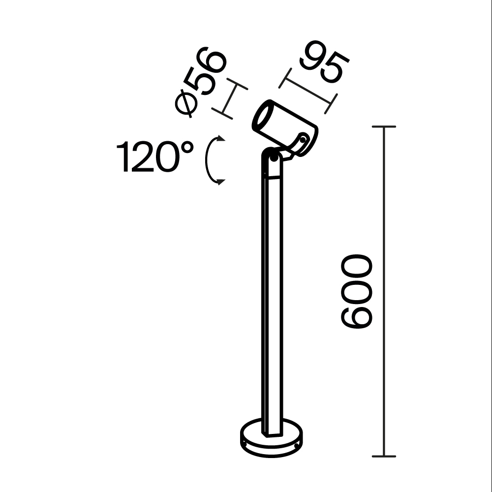 Ландшафтный светильник Maytoni Scope O025FL-01B1