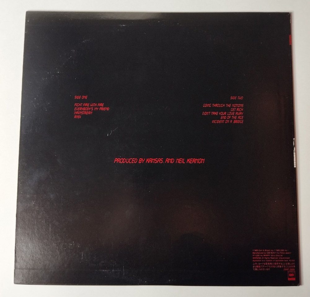 Винтажная виниловая пластинка LP Kansas Drastic Measures (Japan 1983) (No Obi) End Of The Age