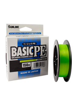 Шнур плетеный Sunline BASIC PEx4 Light Green 150м #0.3, 0.094мм - 2.1кг (светло-зеленый)