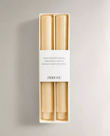 ZARA HOME НАБОР ДЕКОРАТИВНЫХ СВЕЧЕЙ ( 2 ШТ.), ВАНИЛЬНЫЙ