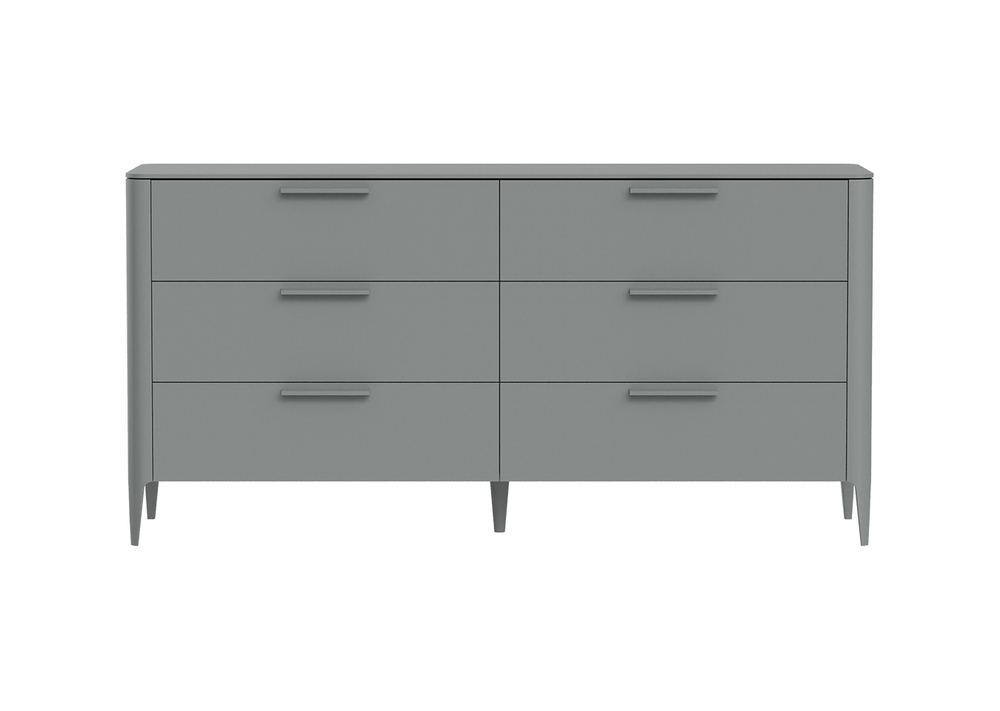Комод Type 6 ящиков ширина 170 см (серый)