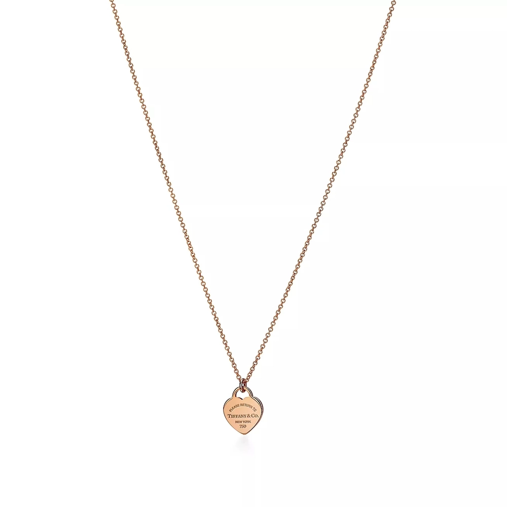 Подвеска из розового золота 18k, Tiffany💠 mini.  Exclusive.