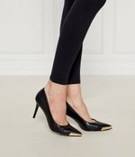 Кожаные туфли на шпильках Versace Jeans Couture - черный(77VA3S50ZP127)