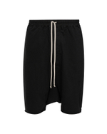 RICK OWENS DRKSHDW ШОРТЫ ЧЕРНЫЕ HOLLYWOOD DRAWSTRING PODS RIGP