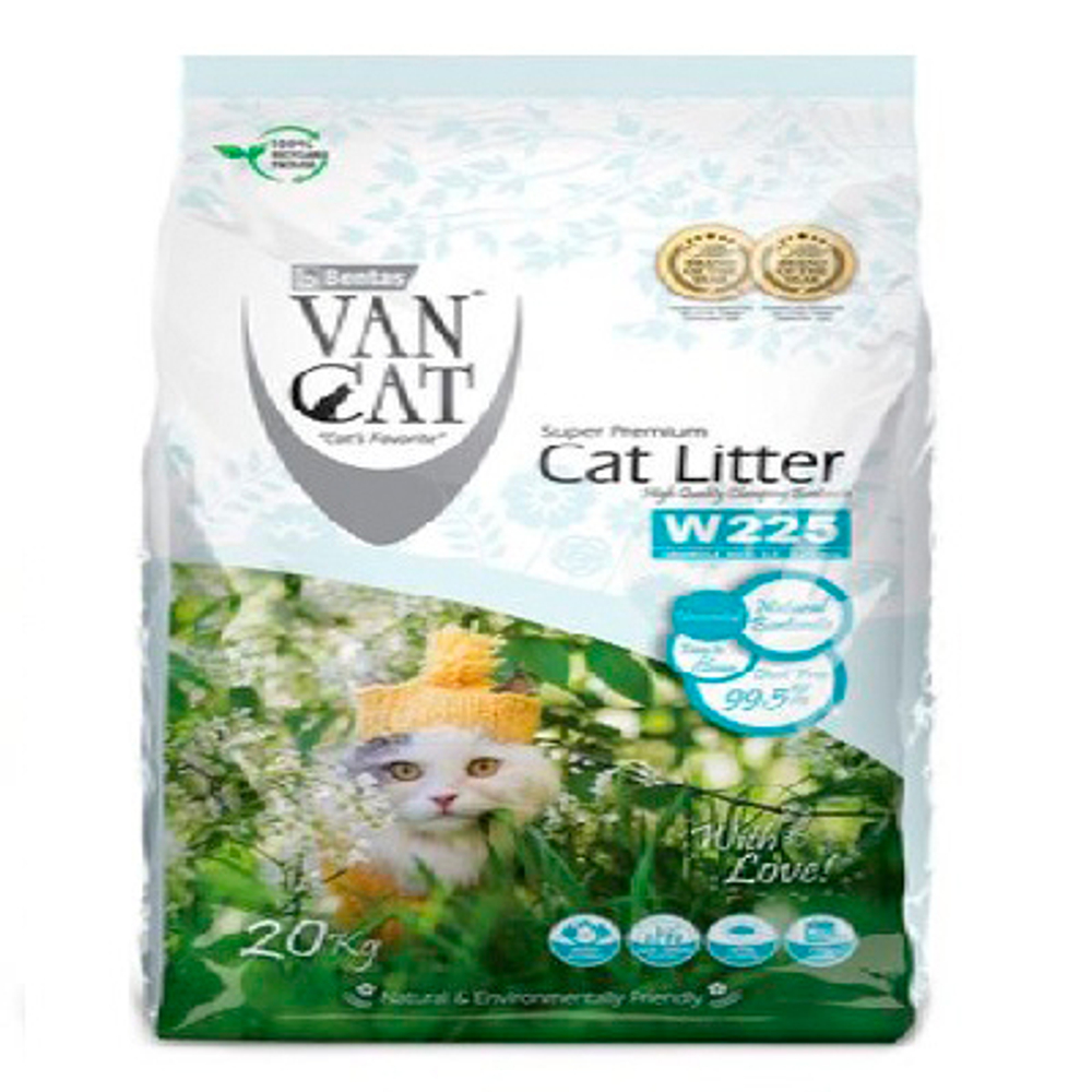 Van Cat Natural Комкующийся наполнитель "100% Натуральный", без пыли, пакет