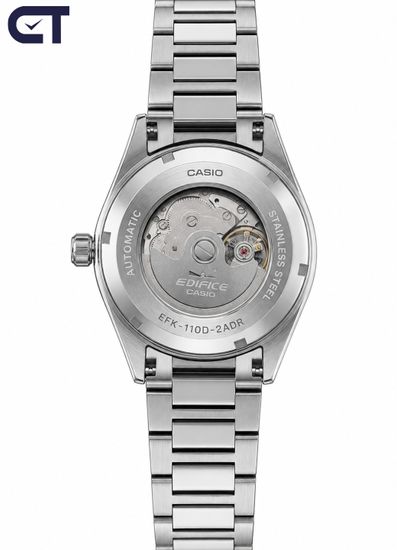 CASIO EFK-110D-2ADR EDIFICE мужские наручные часы — автоматическая модель с синим текстурированным циферблатом и сапфировым стеклом