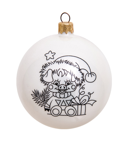 Элита НФШ-1119/3 Ел. украшение Шар «Поросенок» 85 мм