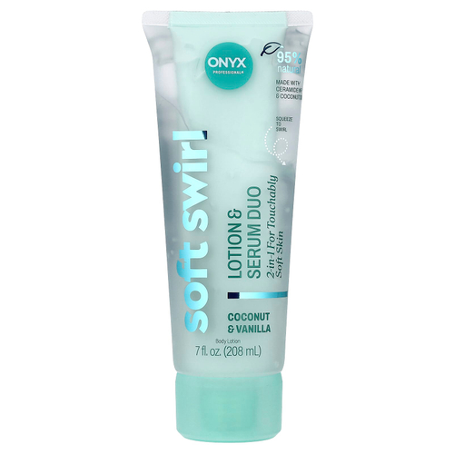 Onyx Professional, Soft Swirl, дуэт из лосьона и сыворотки, кокос и ваниль, 208 мл (7 жидк. унций)