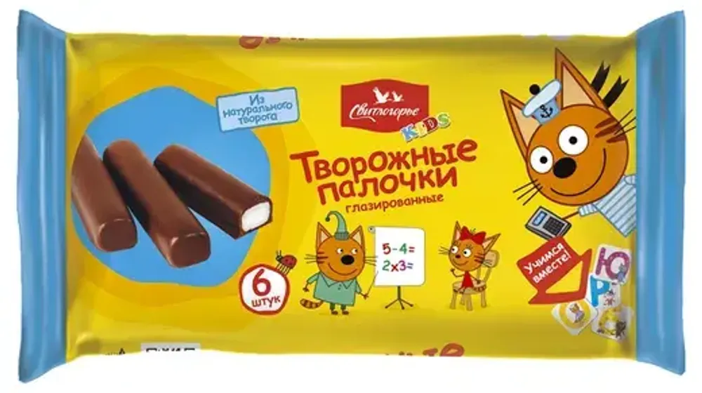 Сырки творожные Три Кота ваниль в виде палочек 16%