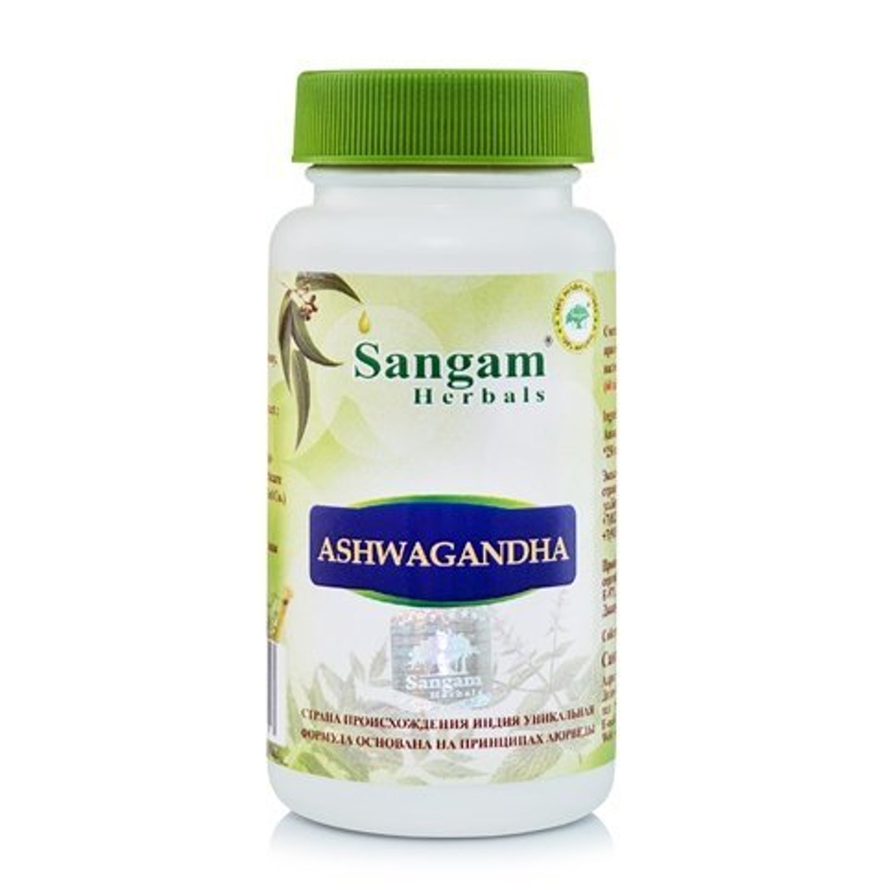 Sangam Herbals Ашваганда Ashwagandha смесь сухого растительного сырья (750 мг) 60 таб