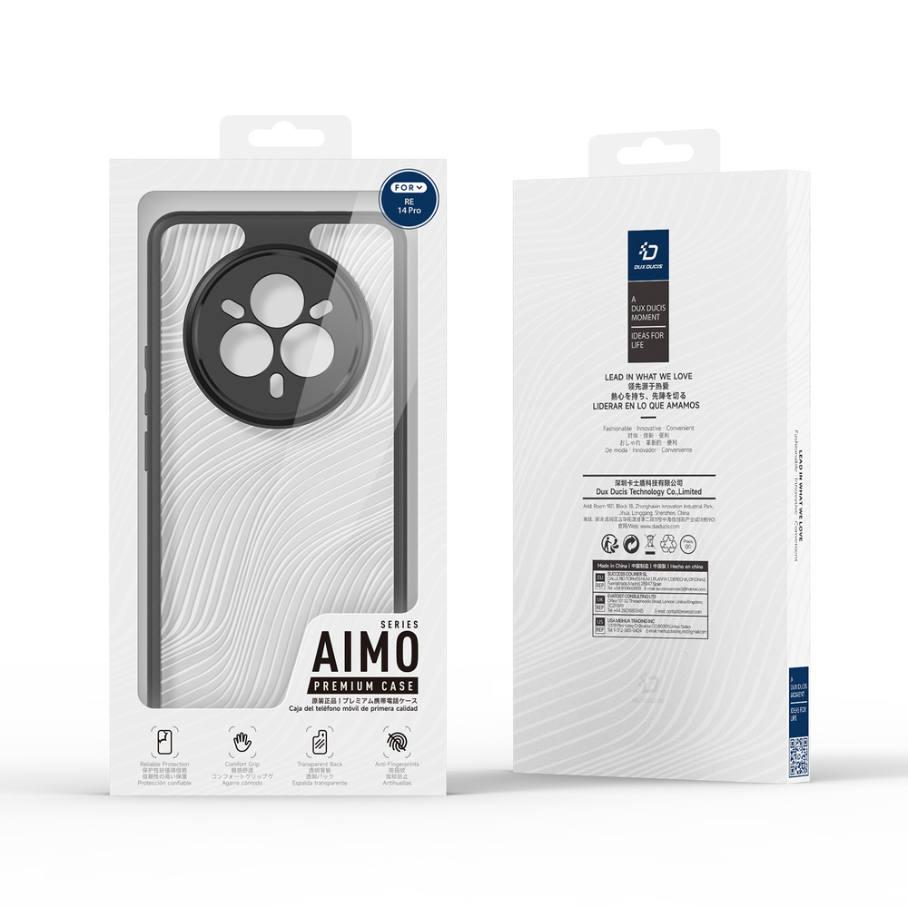 Усиленный прозрачный чехол от Dux Ducis для Realme 14 Pro, серия Aimo Series Case