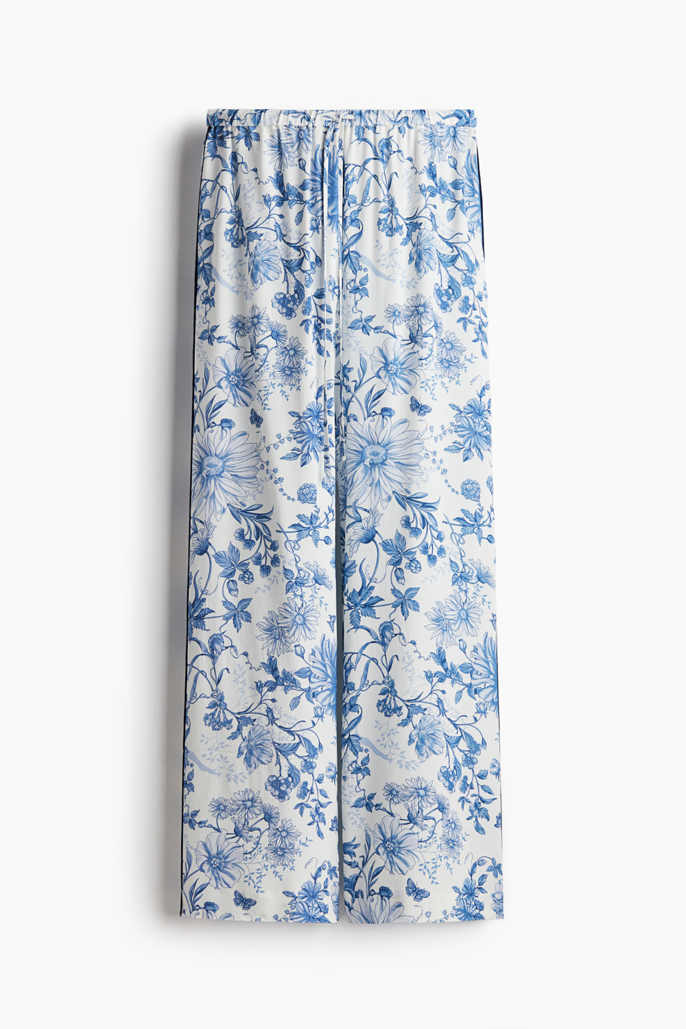 Креповые брюки с лампасами и кулиской - H&M