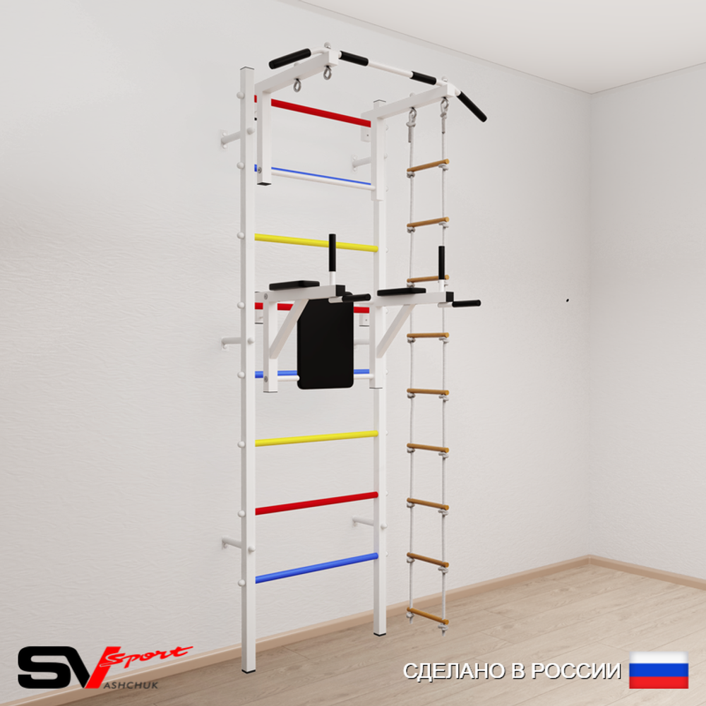Шведская стенка Sv Sport усиленная 672 (Турник стандарт/Брусья/Лестница)