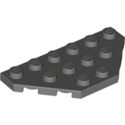 Lego Плитка 3x6 клин срезанные углы (темно-серый) 2419 / 4210984