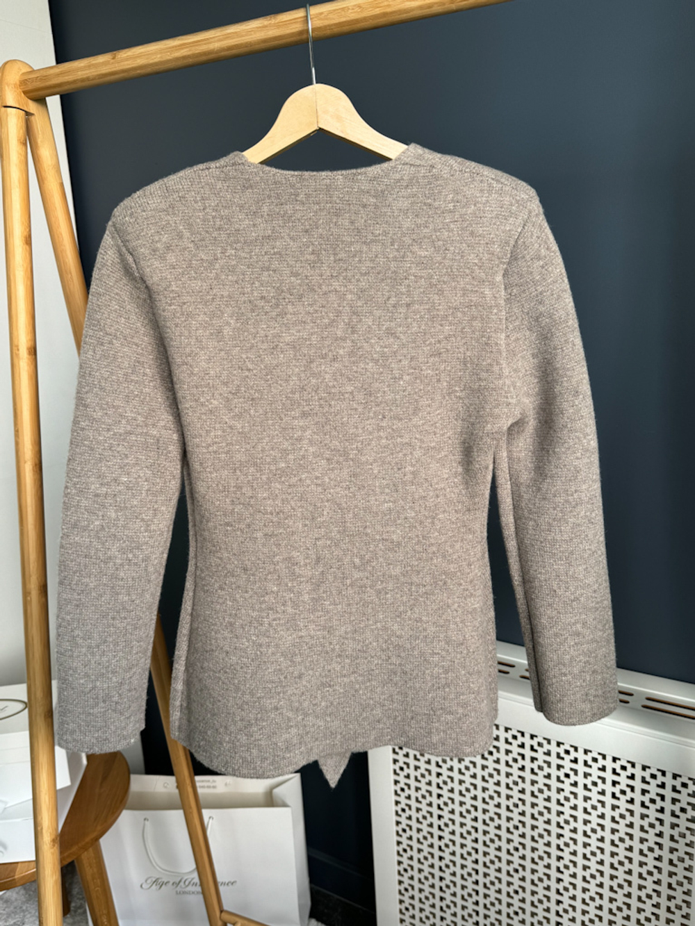Шерстяной вязаный жакет Zara,  S