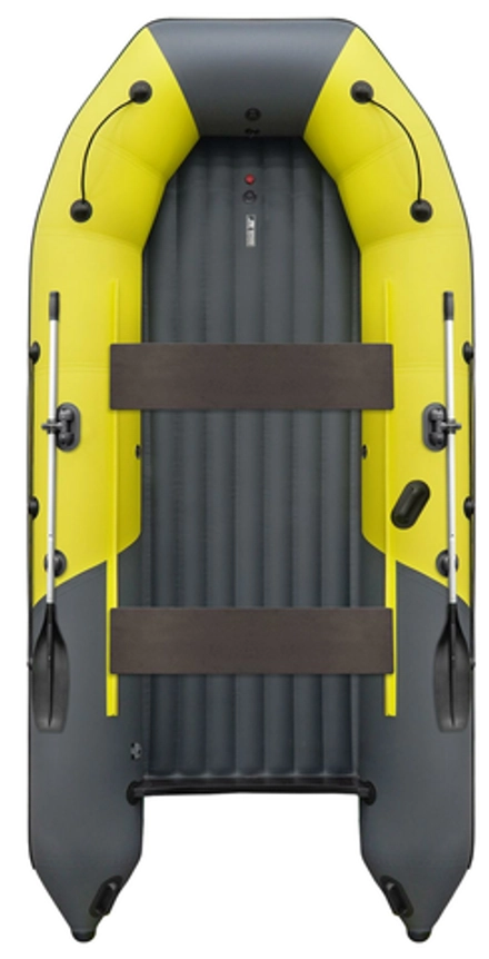 Лодка Таймень NX 3800 НДНД PRO MAX, 3800*1880*465 мм., цвет желтый - графит