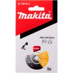 Абразивный отрезной диск по стали WA46S, 76х1х10, 5 шт. Makita D-74815-5