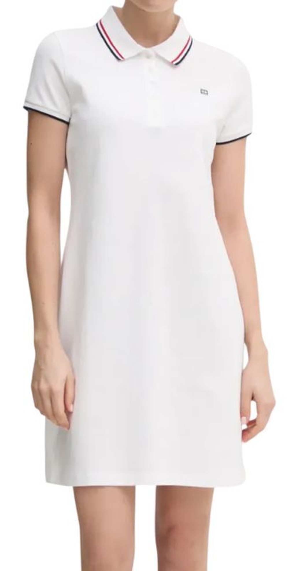 Теннисное платье Tommy Hilfiger Sportify Femmine Regular Polo - белый