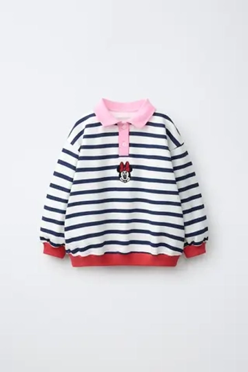 ZARA ПОЛО В ПОЛОСКУ MINNIE MOUSE © DISNEY, ПОЛОСКИ